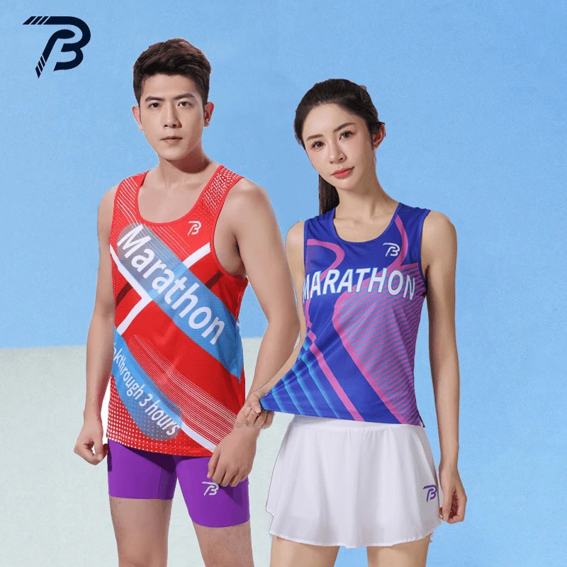 破三体育男女装背心春夏季新速干薄款透气跑步健身运动马拉松上衣
