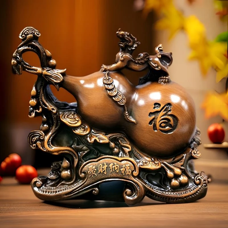 葫芦桌面摆设中式高档摆件装饰品电脑桌书桌摆件15CM小葫芦