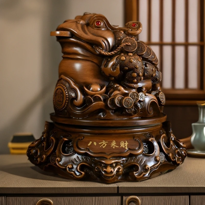 三足金蟾乔迁桌面摆设工艺品蟾蜍摆件公司开业送礼客厅玄关装饰品