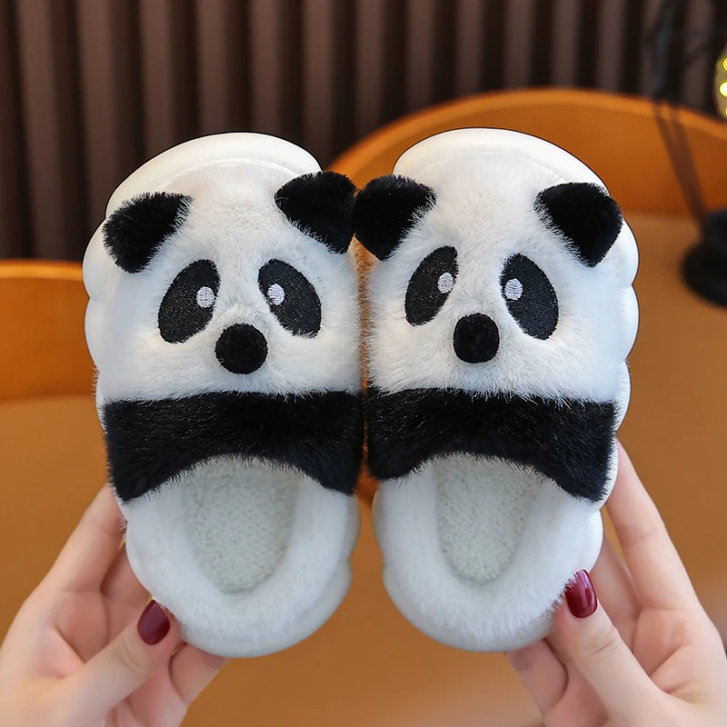 儿童棉拖鞋冬季防滑软底耐磨外穿学生新款卡通家居可爱保暖棉拖鞋