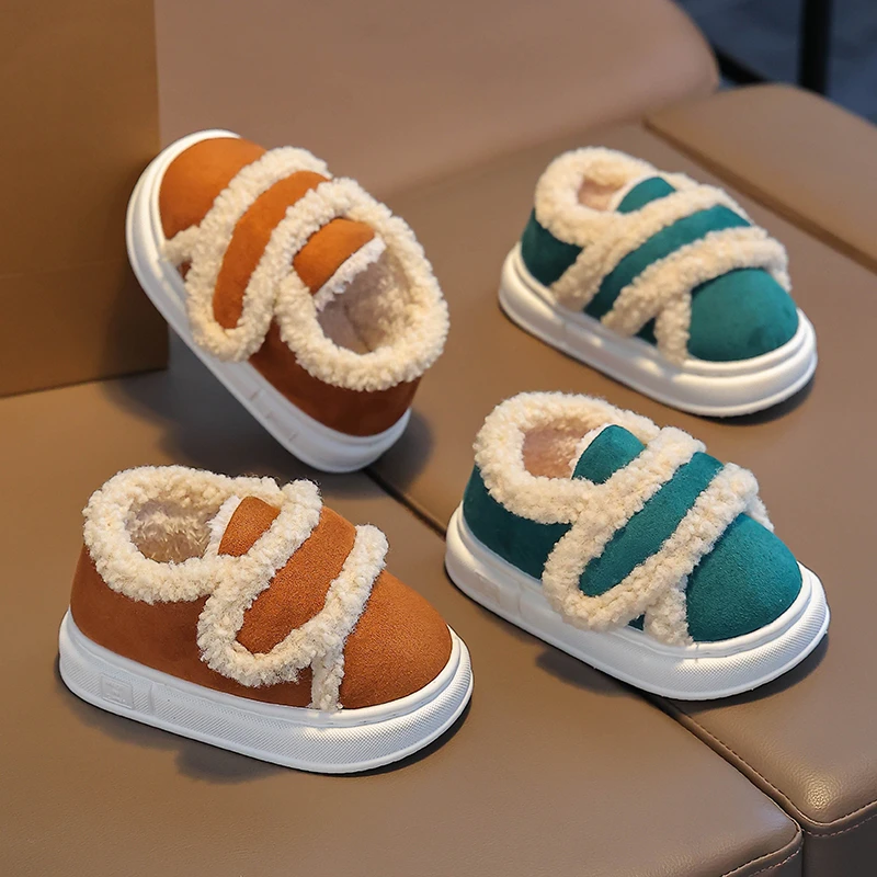 儿童棉鞋冬季新款加厚保暖居家鞋子男女童室内宝宝棉鞋包跟可外穿