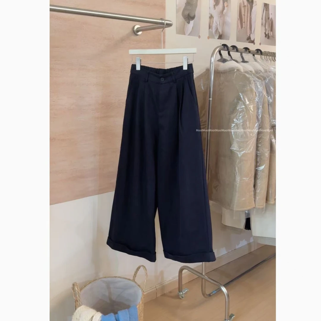 【mooi】'舒适回响'秋冬新款韩版ins风小众设计感休闲裤