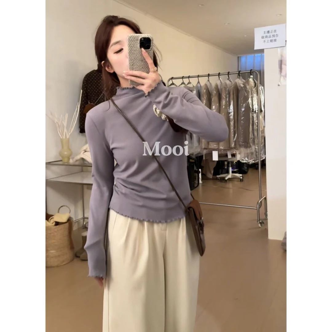 【mooi】'云朵打底'秋冬新款韩版ins风小众设计感长袖打底