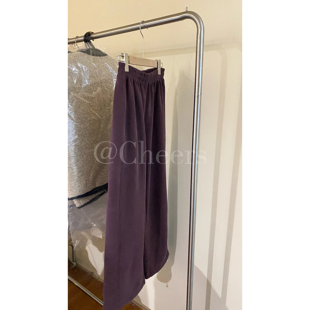 【好久不见】秋冬新款韩版iNS风小众设计感百搭加绒卫裤