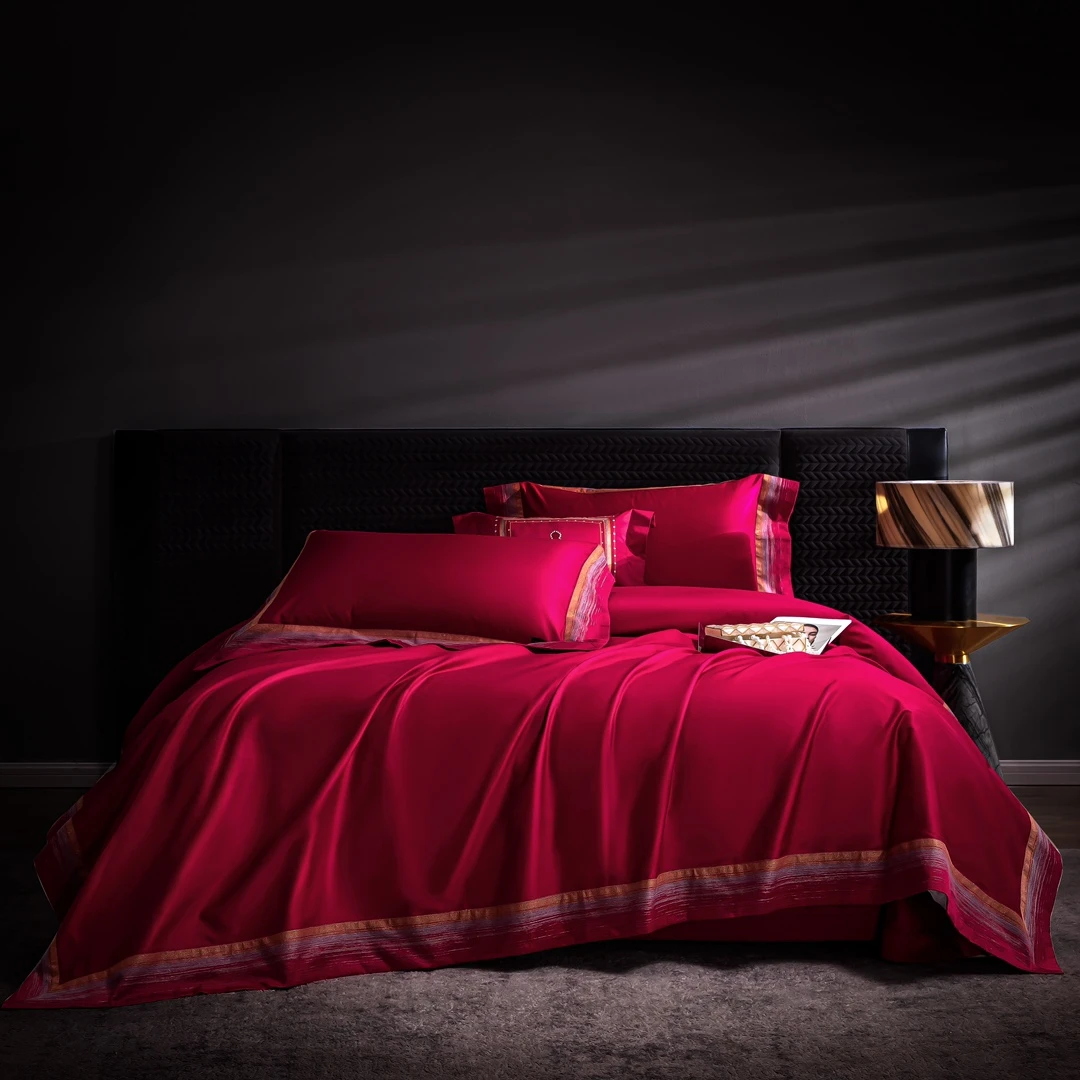 【GUCADI】佩拉里斯-进口长绒棉澳棉匹马色织提花简约四件套