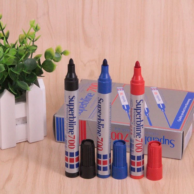 宝能700油性记号笔单头包装大头笔箱头笔黑色耐用可加油性墨水