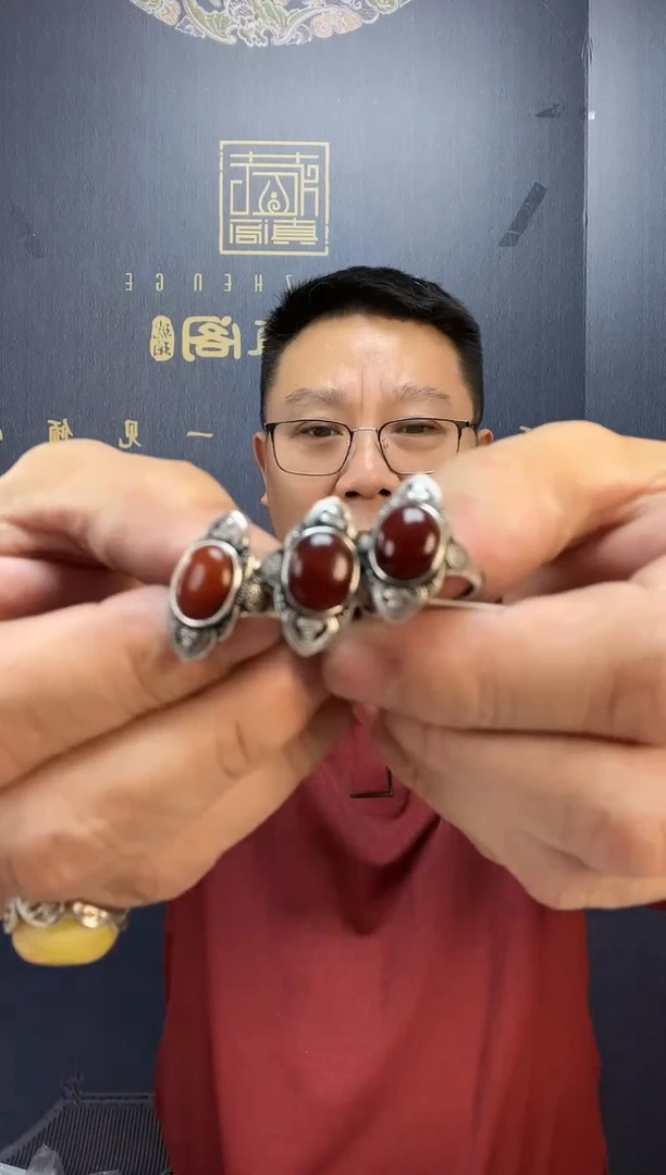 【闪购商品】琥珀裸石银S925镶嵌p34