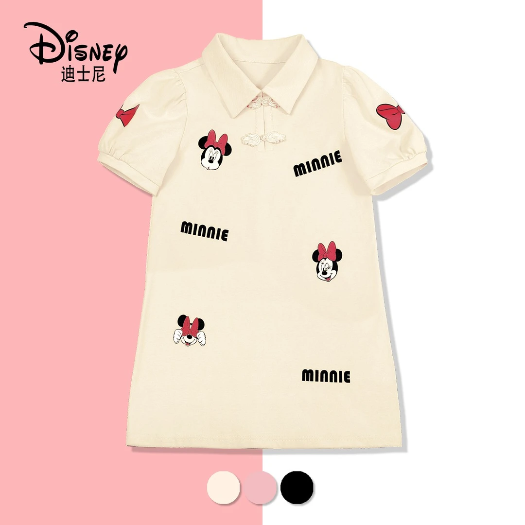 Disney/迪士尼夏季甜美儿童卡通印花连衣裙XHR2ZQ116