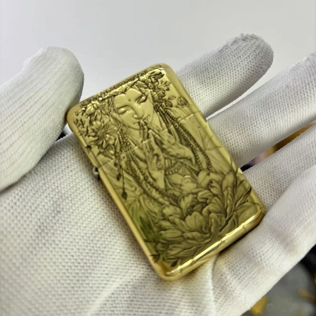 ZORRO佐罗打火机790薄款3D浮雕佛缘密封油仓打火机