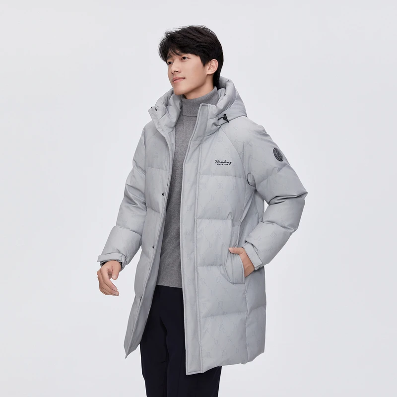 波司登2024冬季新款时尚运动户外连帽加厚休闲长款羽绒服男款外套