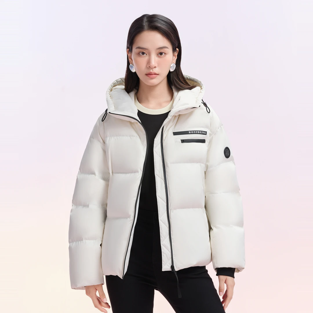 【波司登】女装2024冬季新款短款羽绒服女士连帽保暖冬装外套