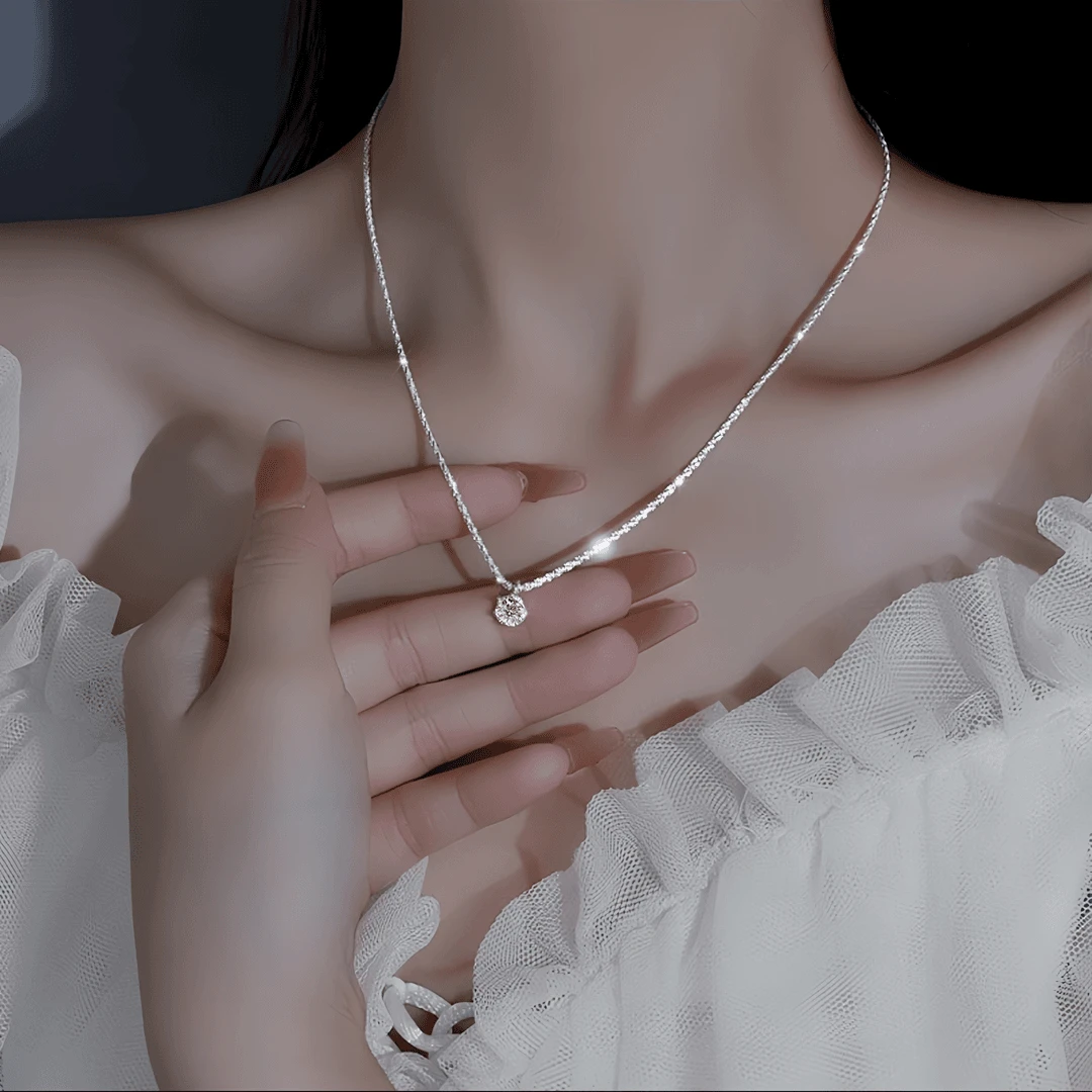 铜合金项链 轻奢时尚百搭爆款满天星项链冷淡风 方包+榴莲+海洋