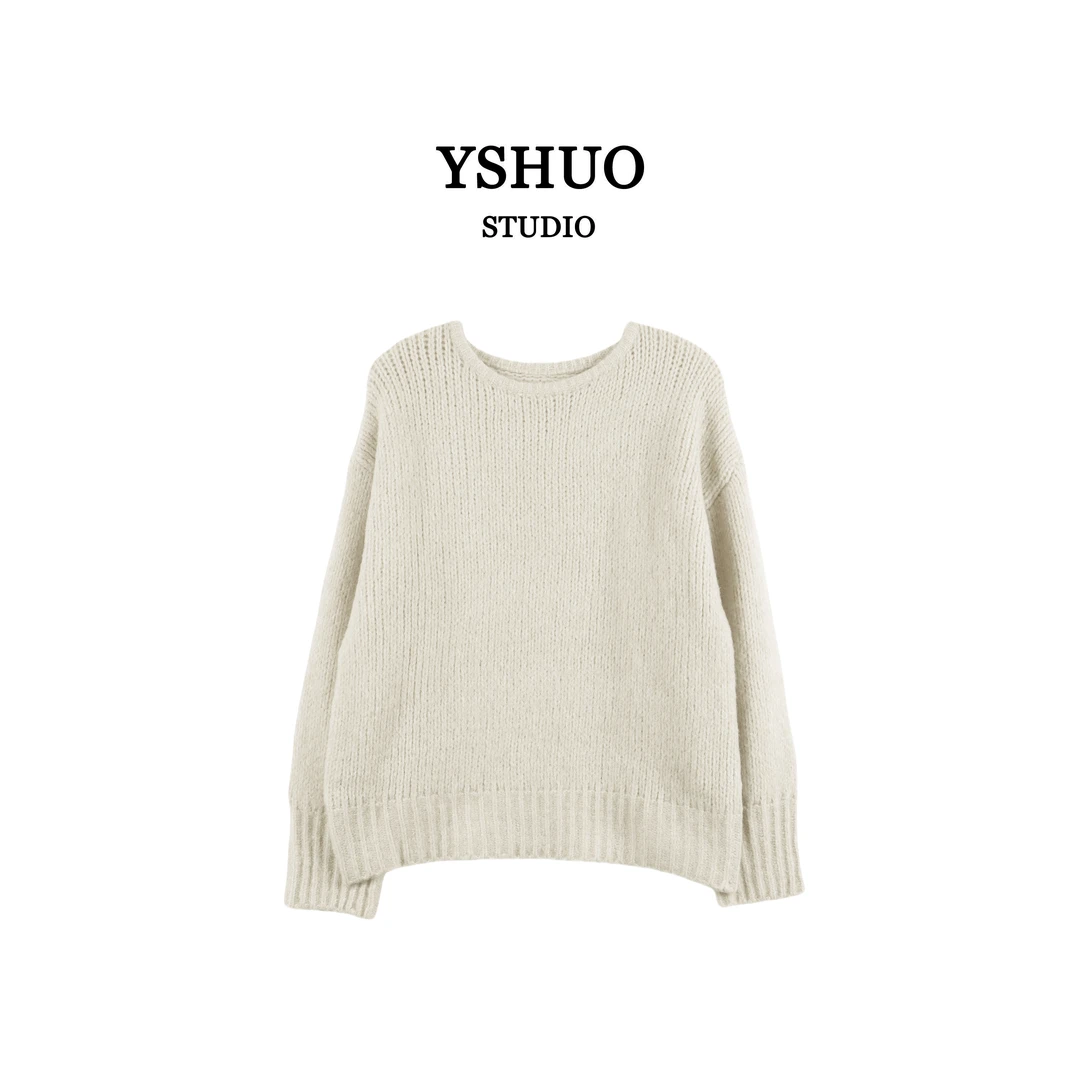 YSHUO【红红推荐】秋冬轻奢时尚打底宽松简约百搭毛衣套头上衣 900