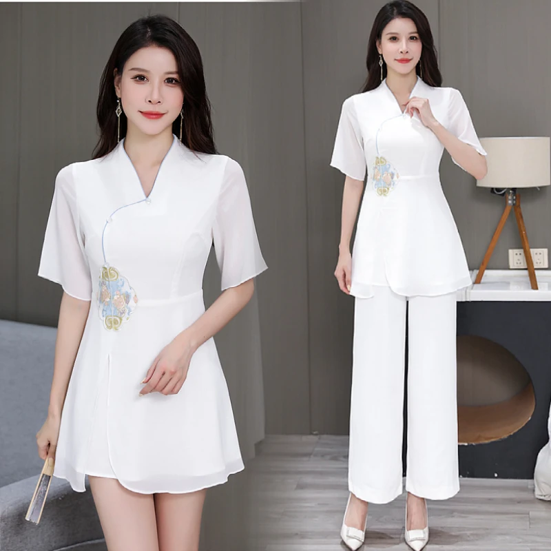 夏季新款足疗店工作服套装女2024高端美容师采耳足浴沐足技师工衣