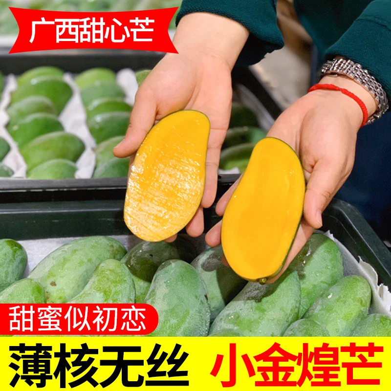 甜无丝广西甜心芒 青芒小金煌芒果当季新鲜采摘高山水果 生熟两吃