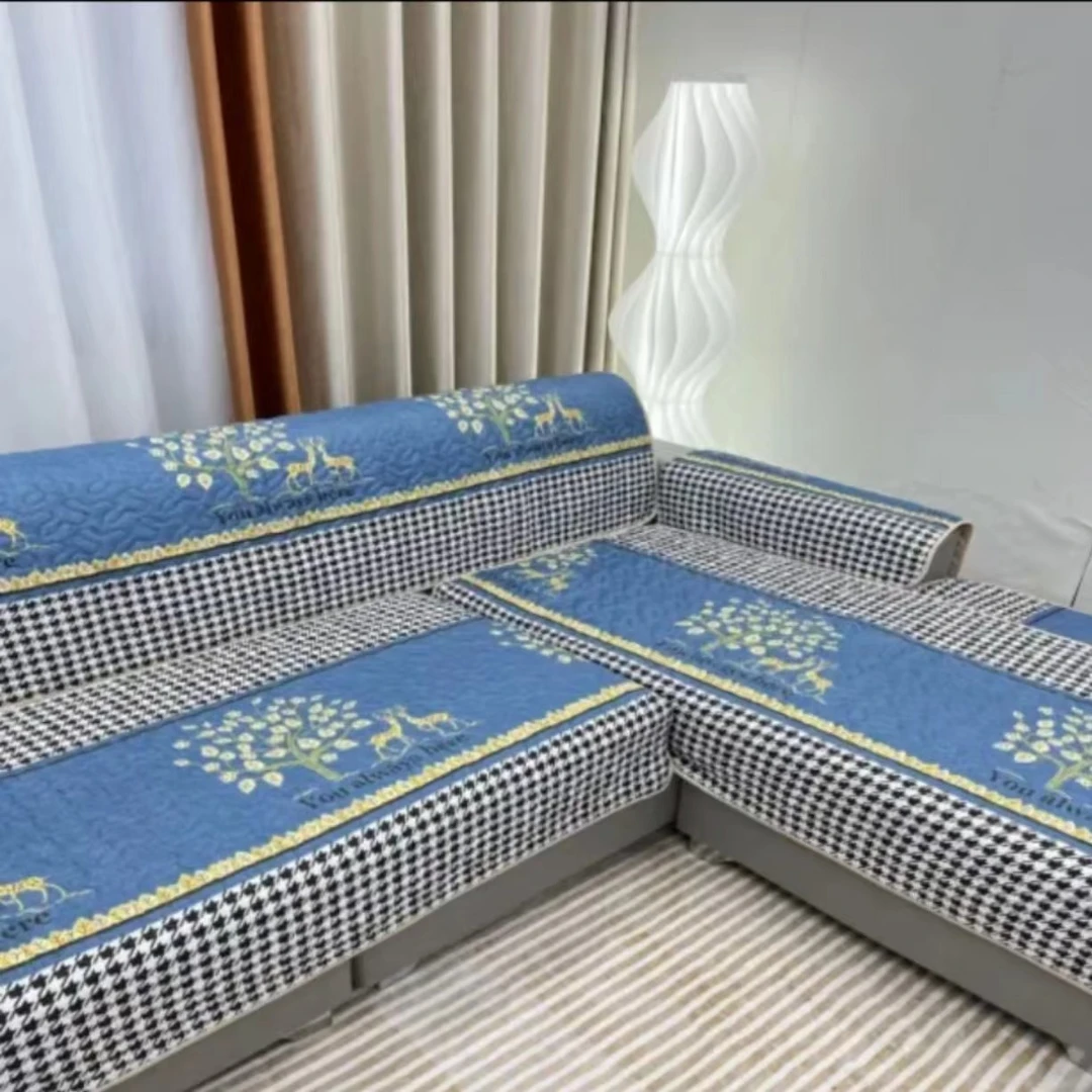 【三片装】四季通用沙发垫莱卡棉凉席垫防滑沙发垫一套三片