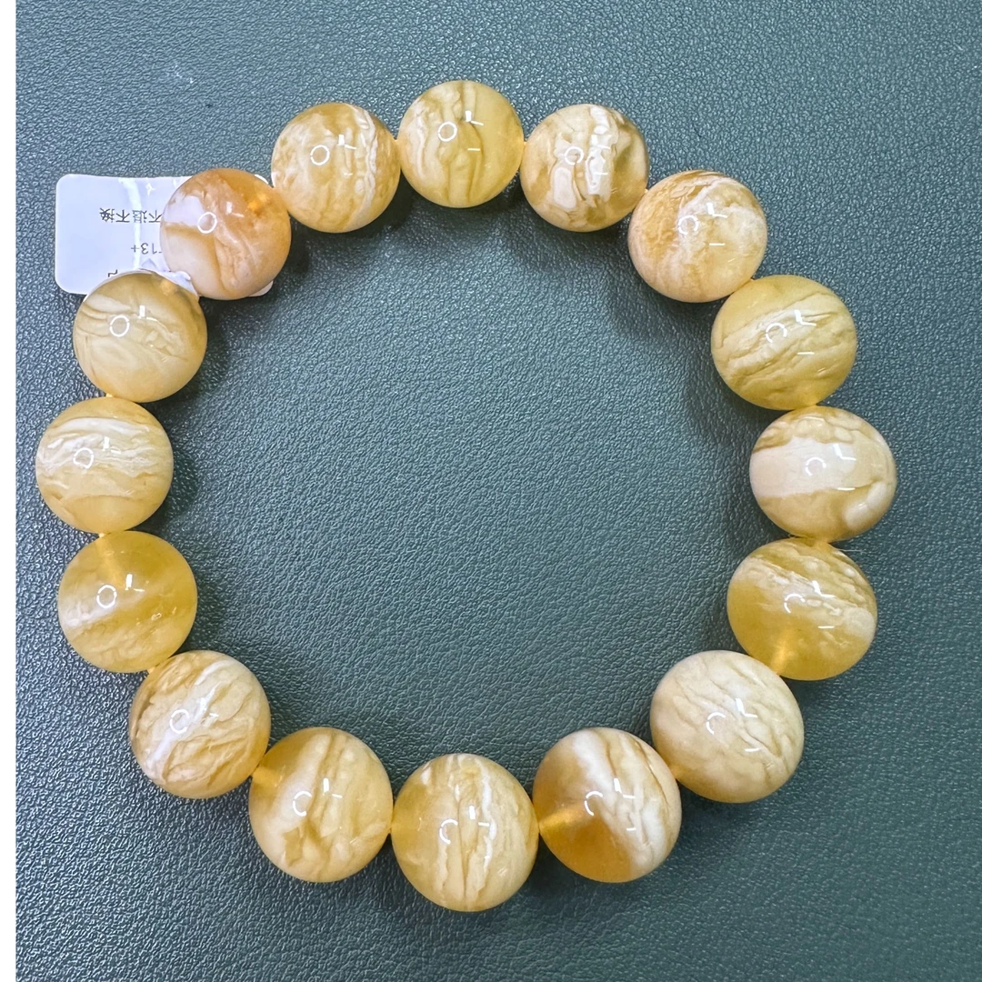 俄料虎皮蜜蜡千层顺纹虎皮14+单圈