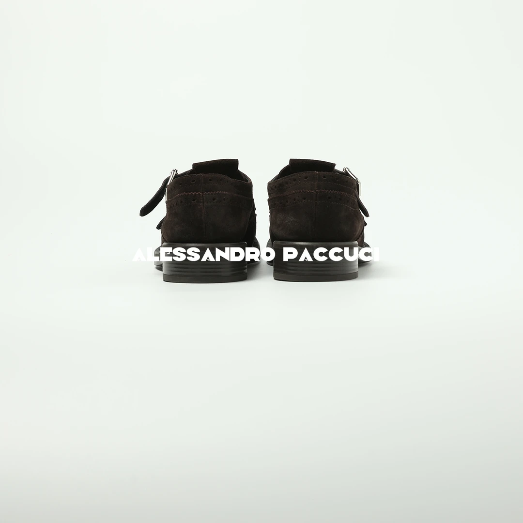 AP洛哥43154XD【时光履迹】水染牛反绒 手工蜡感复古百搭单鞋