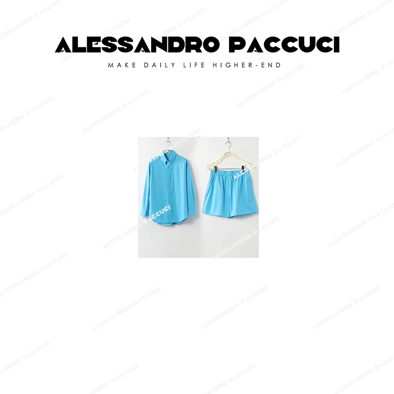 AP洛哥42030HC/42078KD【逸夏】匹马棉纯色透气翻领衬衫/休闲短裤