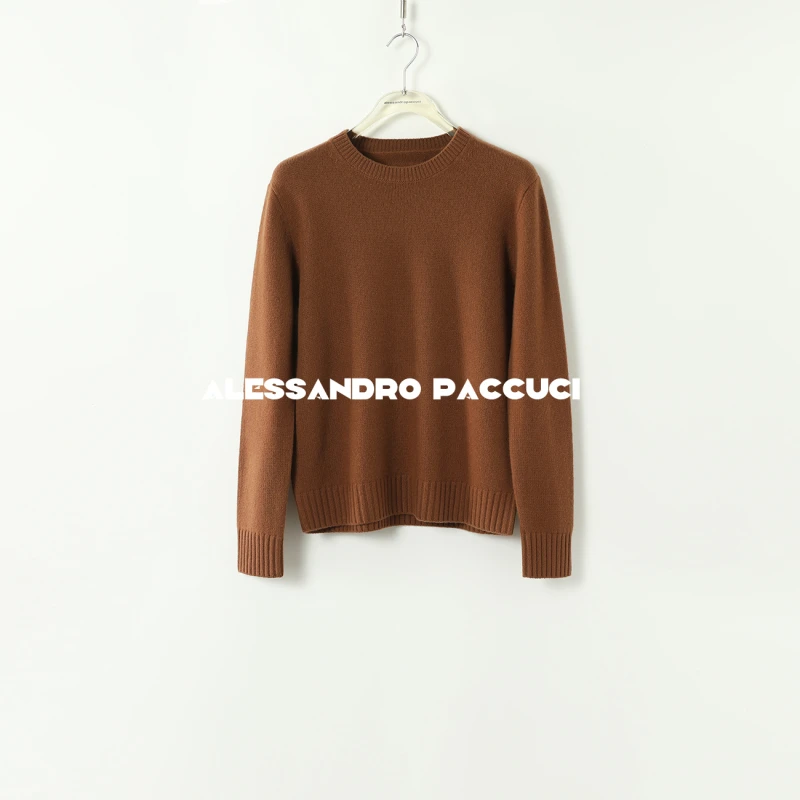 AP洛哥43106ST【太妃糖】圆领纯色休闲百搭针织套衫2024冬