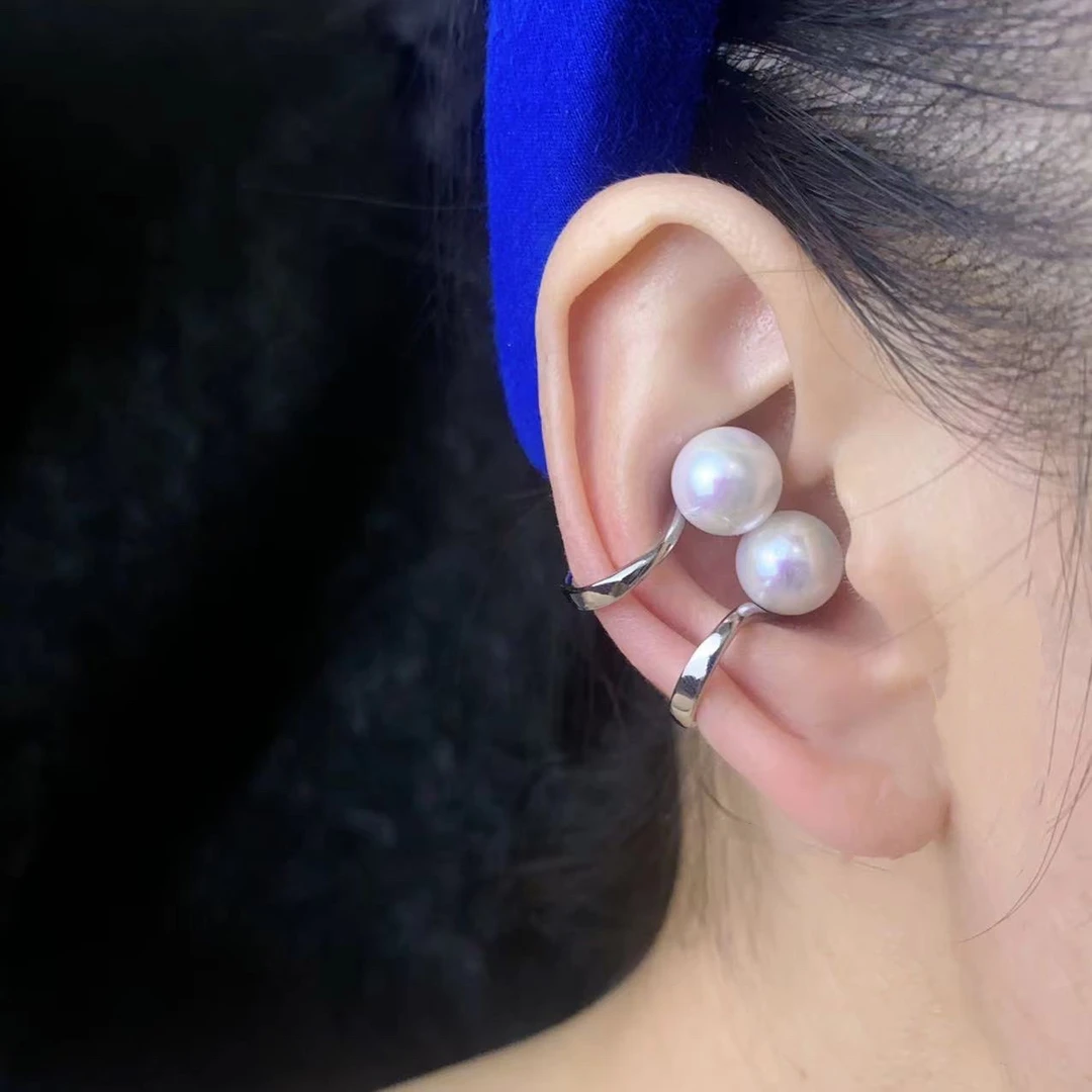铜合金仿珍珠耳饰 04056大淇原创秋冬新款白u型仿珍珠百搭耳骨夹