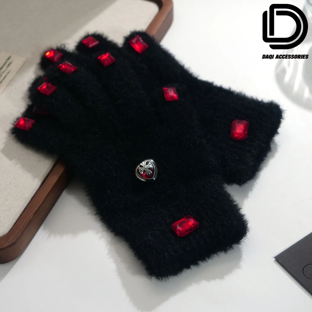 04835大淇原创冬季新品保暖防风毛绒手套