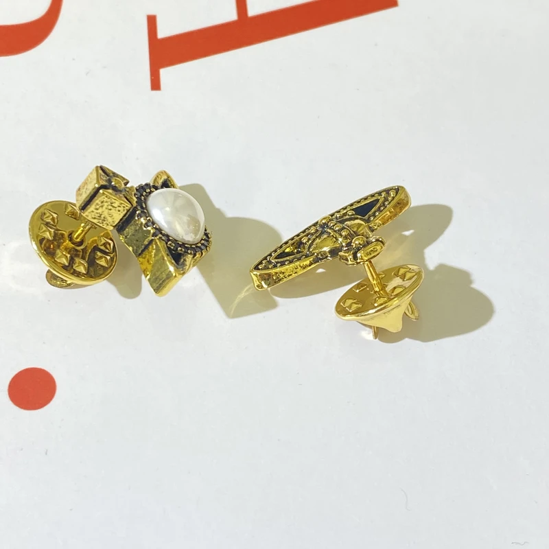 铜合金仿珍珠胸针 04323大淇原创星球元素十字仿珍珠个性百搭胸针