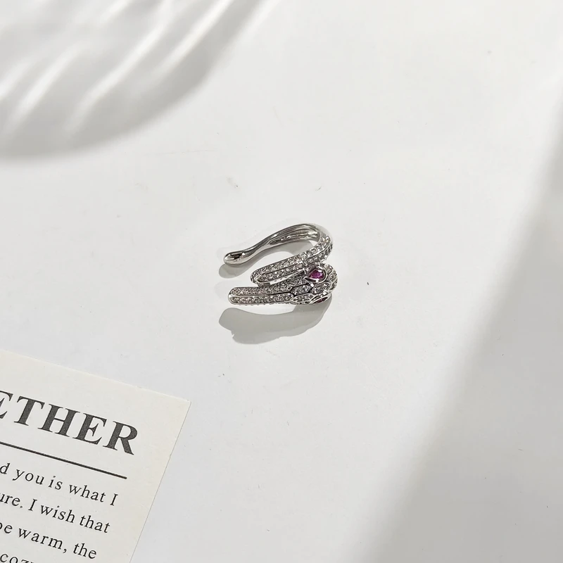 铜合金合成锆石耳饰 04652大淇原创冷酷风小众设计灵蛇个性耳骨夹