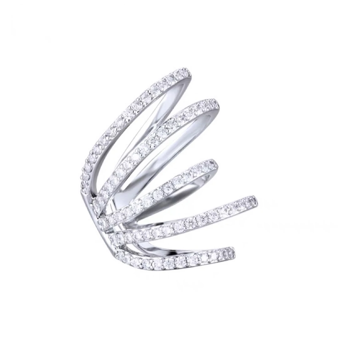 铜合金合成锆石耳饰 6349冷淡风时尚气质简约百搭耳骨夹