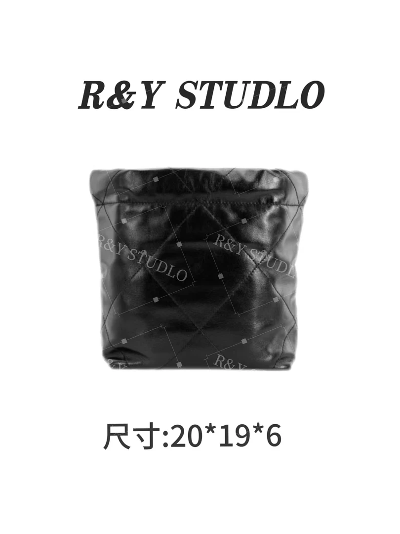 R&Y高定手提斜挎时尚轻奢垃圾袋头层小方包 C36