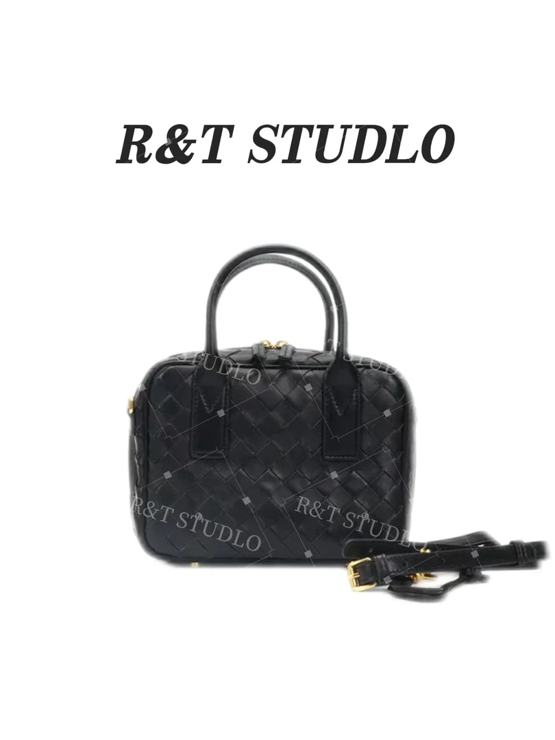 R&Y高定单肩斜挎时尚轻奢气质手拎头层编织包C26