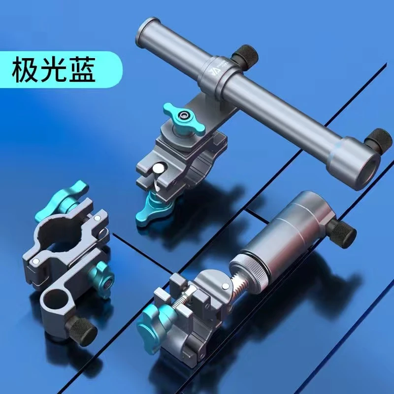 一帆精工新款钓椅配件欧式钓椅轻量铝镁合金炮台支架通用型三件套