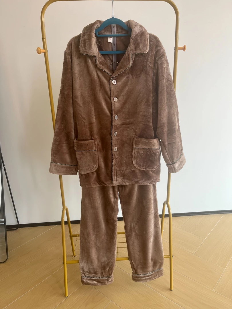 水貂绒法兰绒冬款男女款舒适时尚休闲加绒加厚家居服