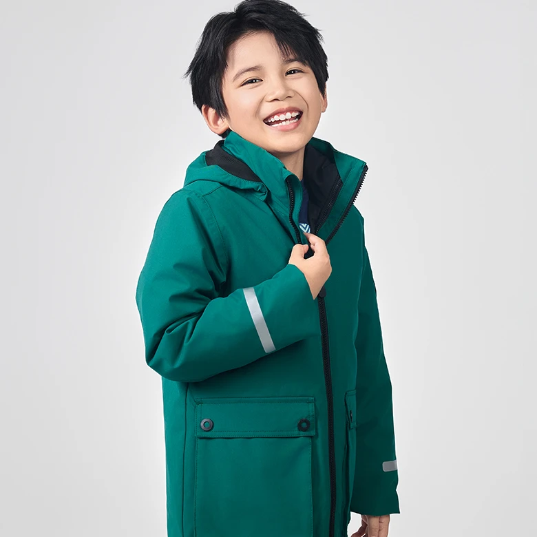 reima2024年秋冬新款大童运动拒水透湿防风夹克外套