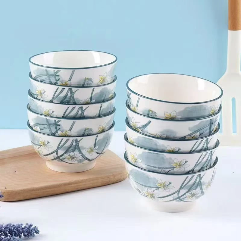 水仙花米饭碗4.5英寸8个装，有问题联系客服补发 主