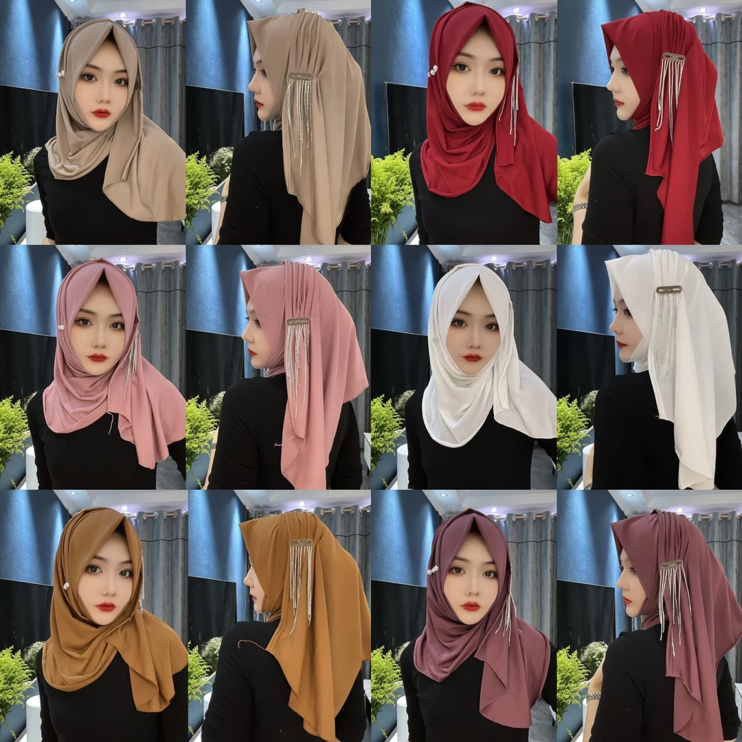 L.z褶皱流苏绕巾纱巾