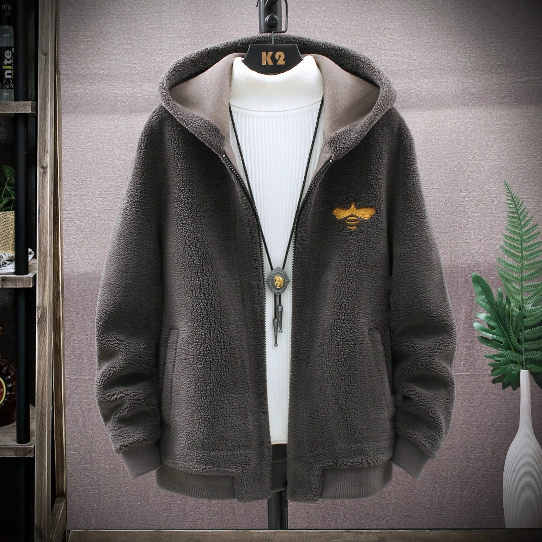 冬季男生韩版潮流ins风百搭情侣颗粒绒外套 2052