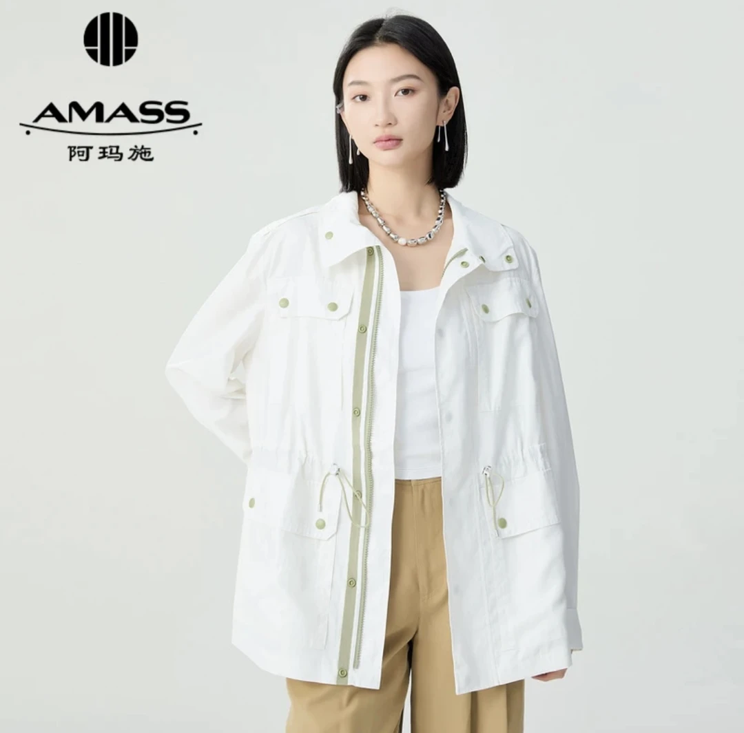 AMASS/阿玛施双口袋夹克上衣女外套5400841