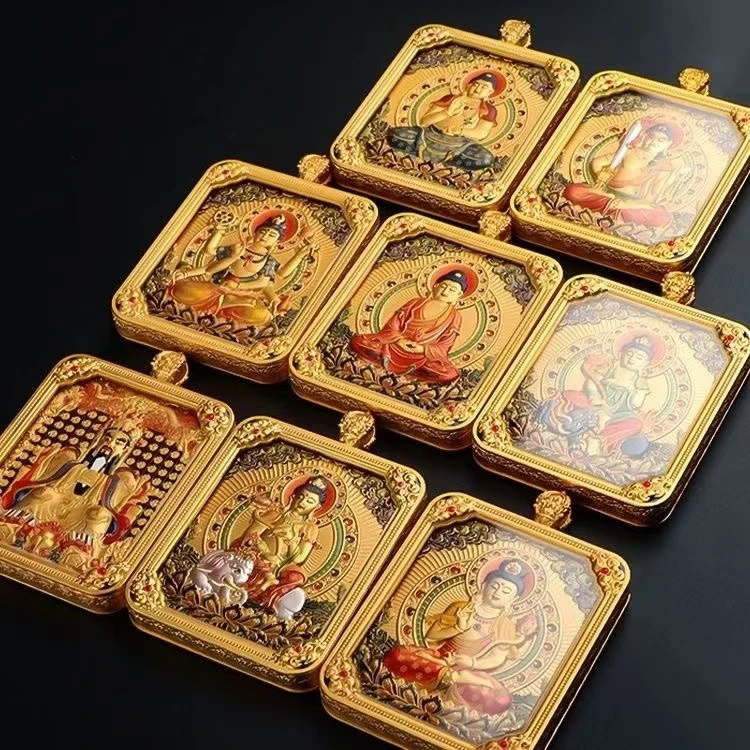 高货五爷【扶摇藏传】唐卡高品质 八大生肖 全铜雕刻 双面浮雕 精品