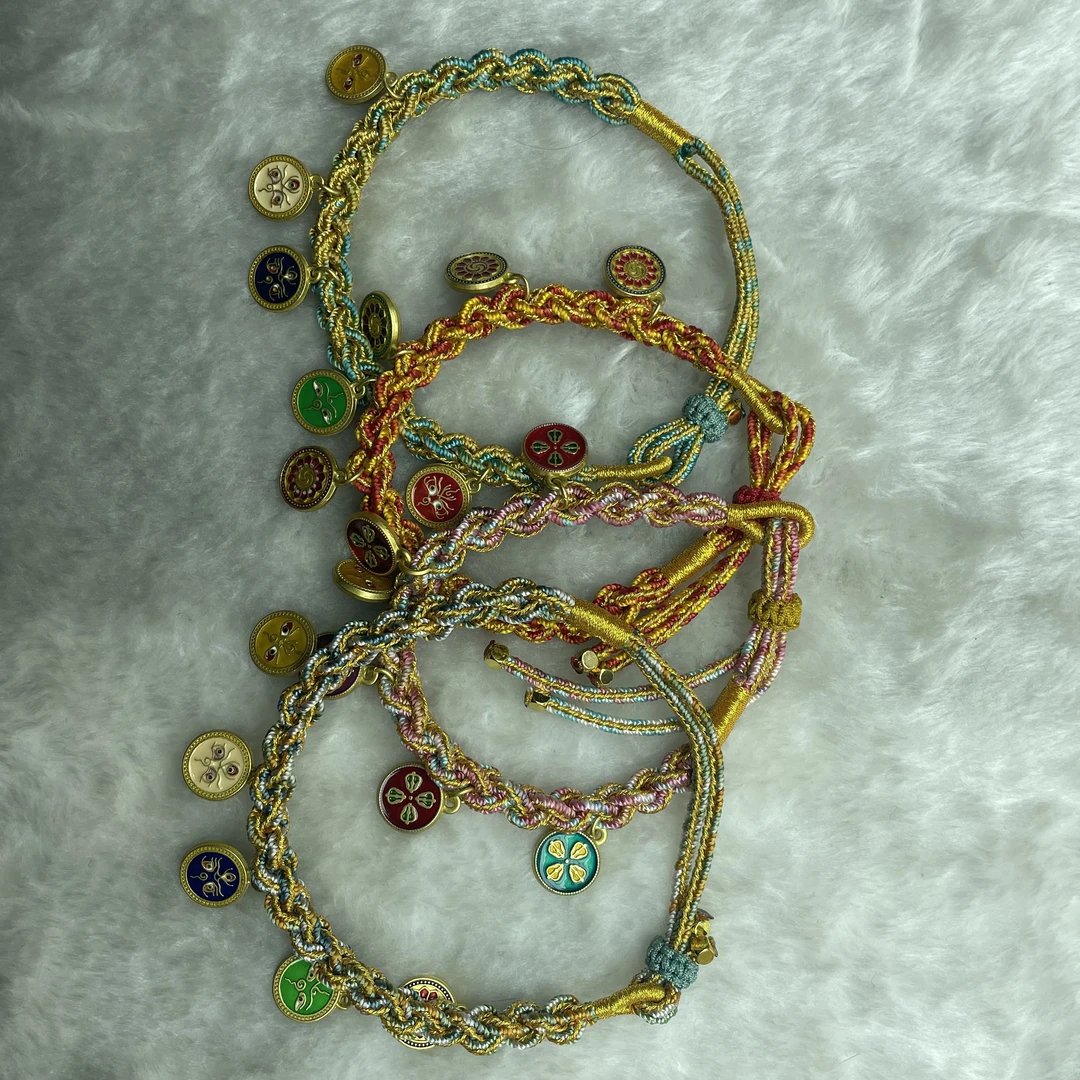 唐卡手绳【扶摇藏传】手工编制 五路  热贡 藏传 配饰