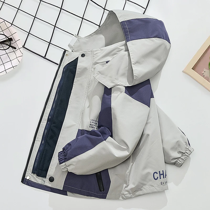 男童防水外套儿童三合一可拆卸冲锋衣秋冬款男孩户外防风服3-15