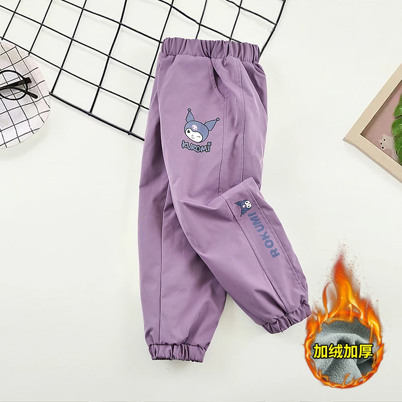 2025新款儿童冲锋裤女童加绒裤子秋冬款女大童三防冬季加厚运动裤