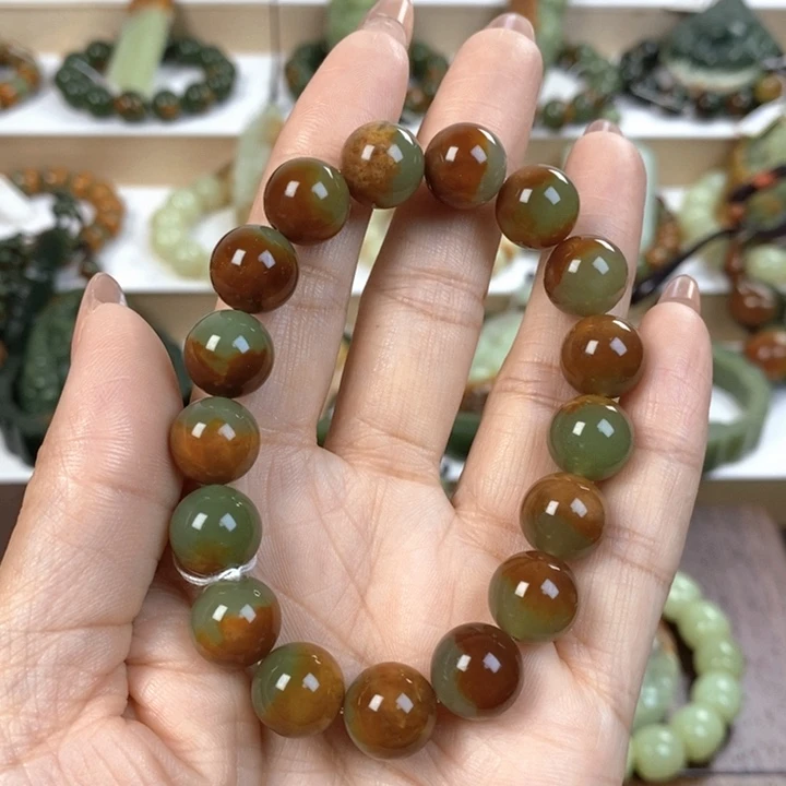 【闪购商品】岫岩河磨玉（透闪石质玉）手串未镶嵌元*