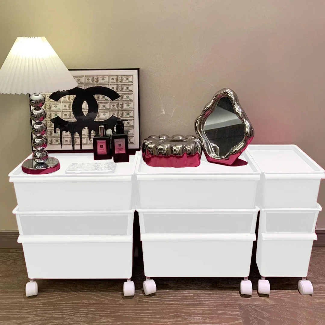 可叠加带轮收纳箱储物箱玩具收纳盒塑料整理箱大容量家用储物盒