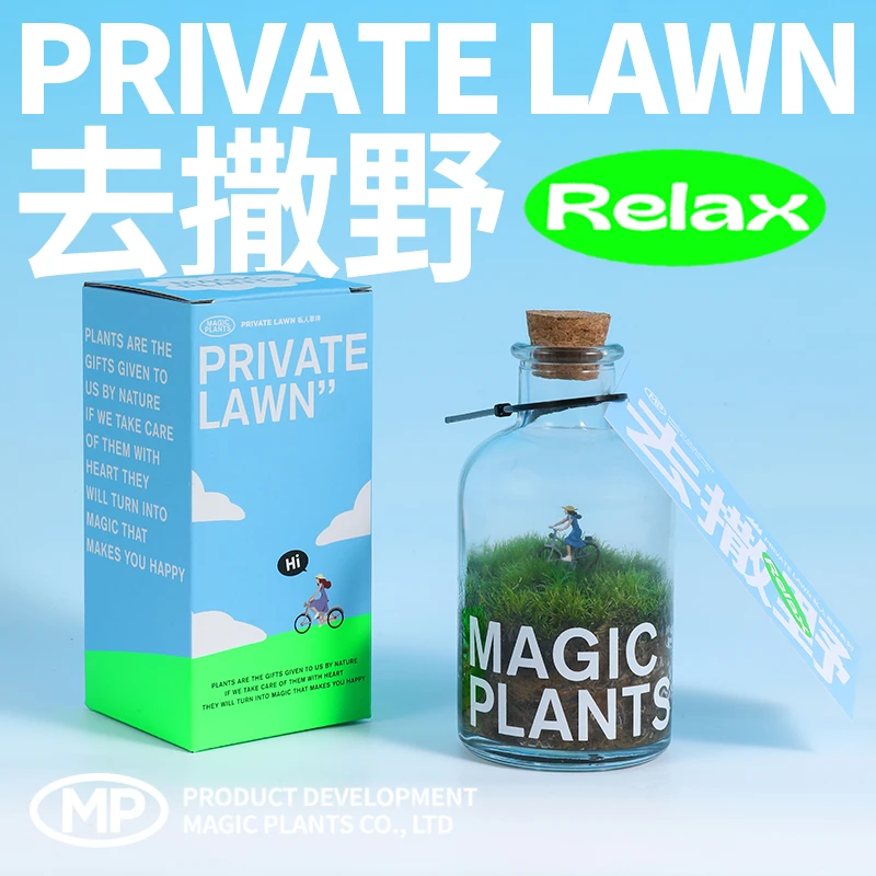 神奇植物私人草坪苔藓微景观漂流瓶绿植室内桌面盆栽好养创意礼物