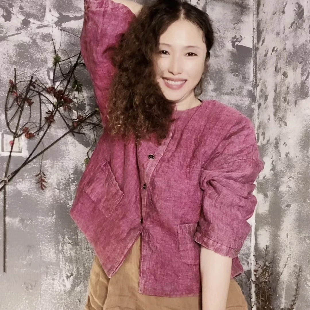 复古 秋冬爆款保暖百搭休闲宽松加棉圆领棉衣 衣长约59 胸围约130
