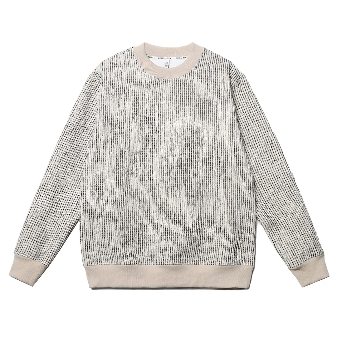 新款潮流竖条纹小香风设计卫衣男女秋冬休闲宽松时尚长袖百搭上衣