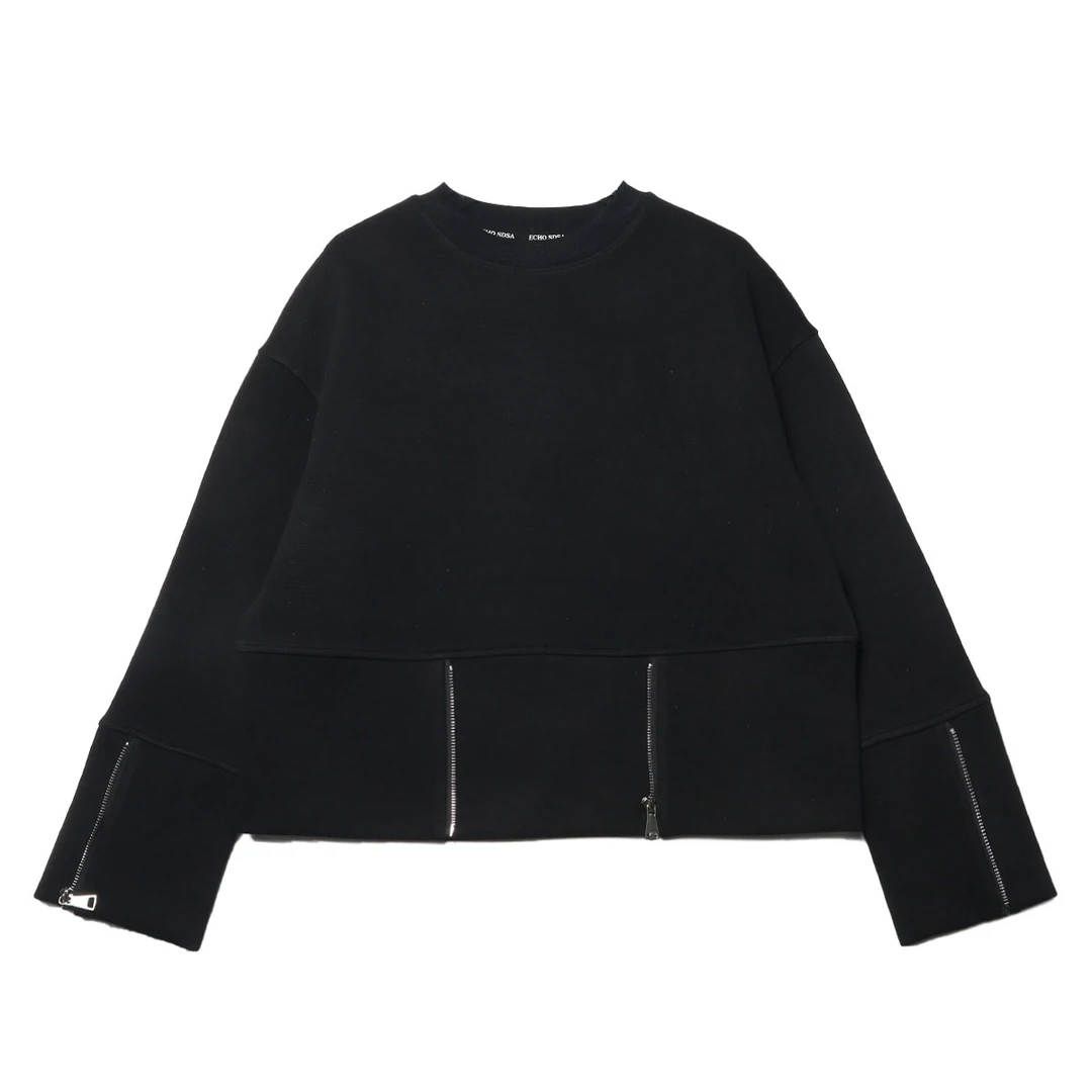 Q秋季暗黑原创时尚设计师拉链拼接卫衣宽松潮牌痞帅设计感套头衫