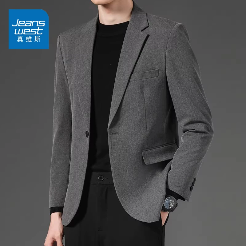 真维斯休闲西装外套男款英伦雅痞风格高级轻奢感宽松商务正装西服