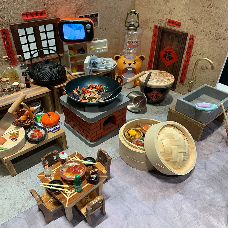 儿童迷你小厨房过家家做饭玩具真煮木质全套仿真厨具套装